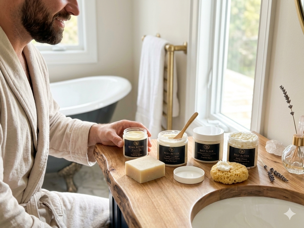 Men’s Grooming Gift Set – Luxury Handcrafted Body & Beard Collection | Simply By Elegance