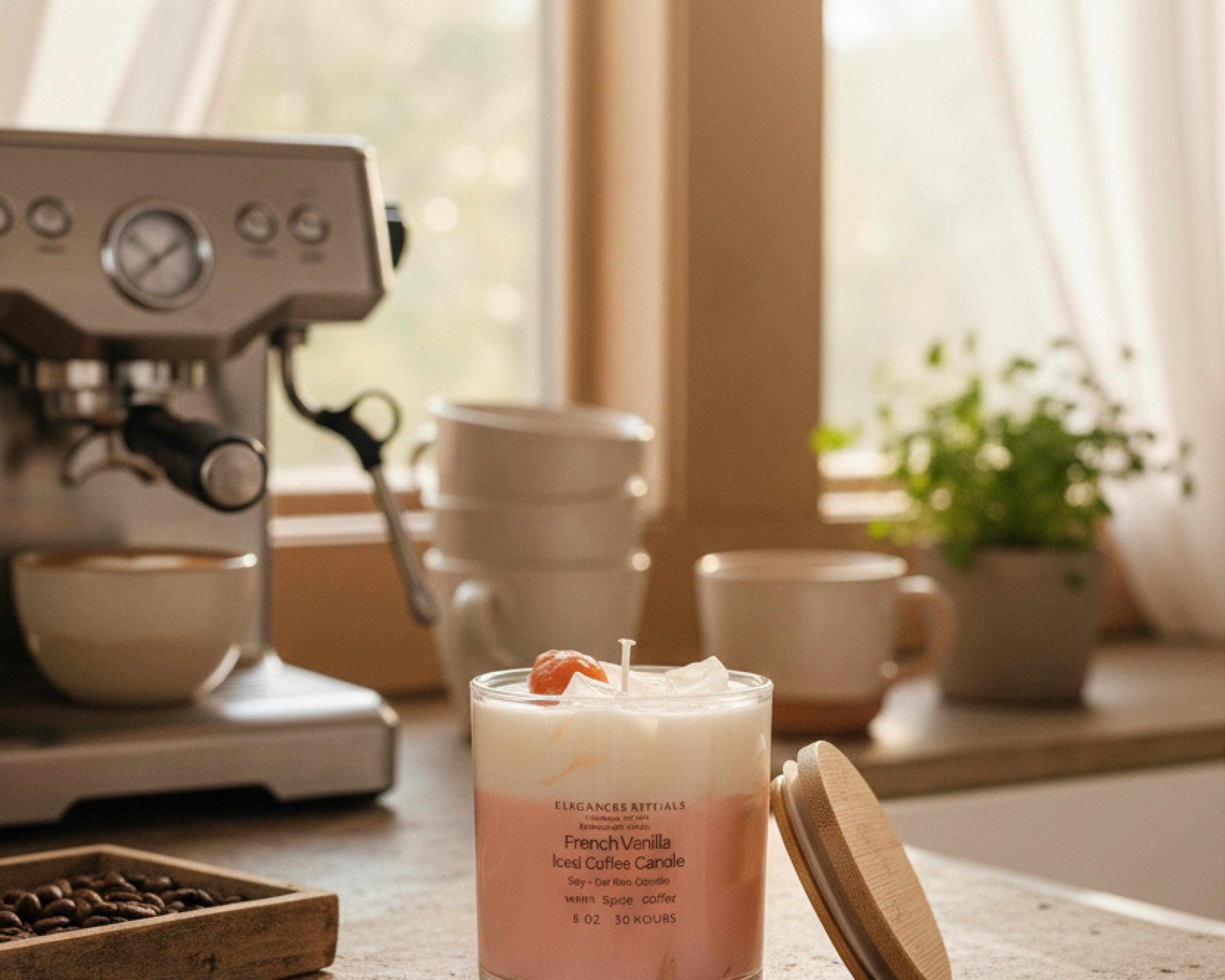 Strawberry French Vanilla Iced Coffee | 8oz Candle