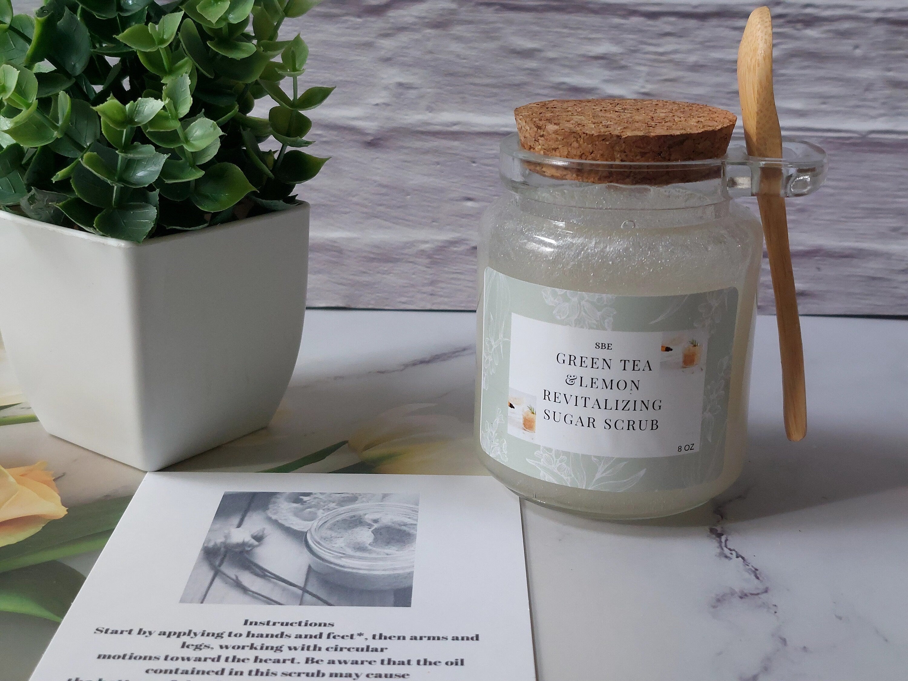 Green Tea Lemon Sugar Scrub