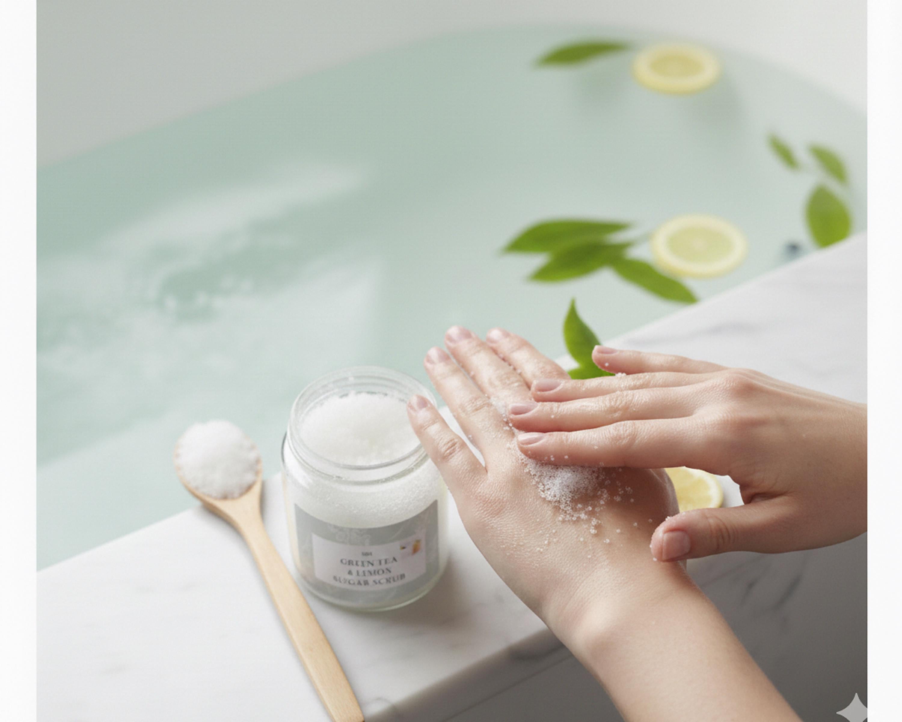 Green Tea Lemon Sugar Scrub