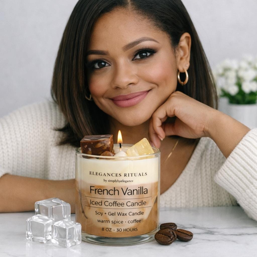 French Vanilla Iced Coffee 8 oz Candle