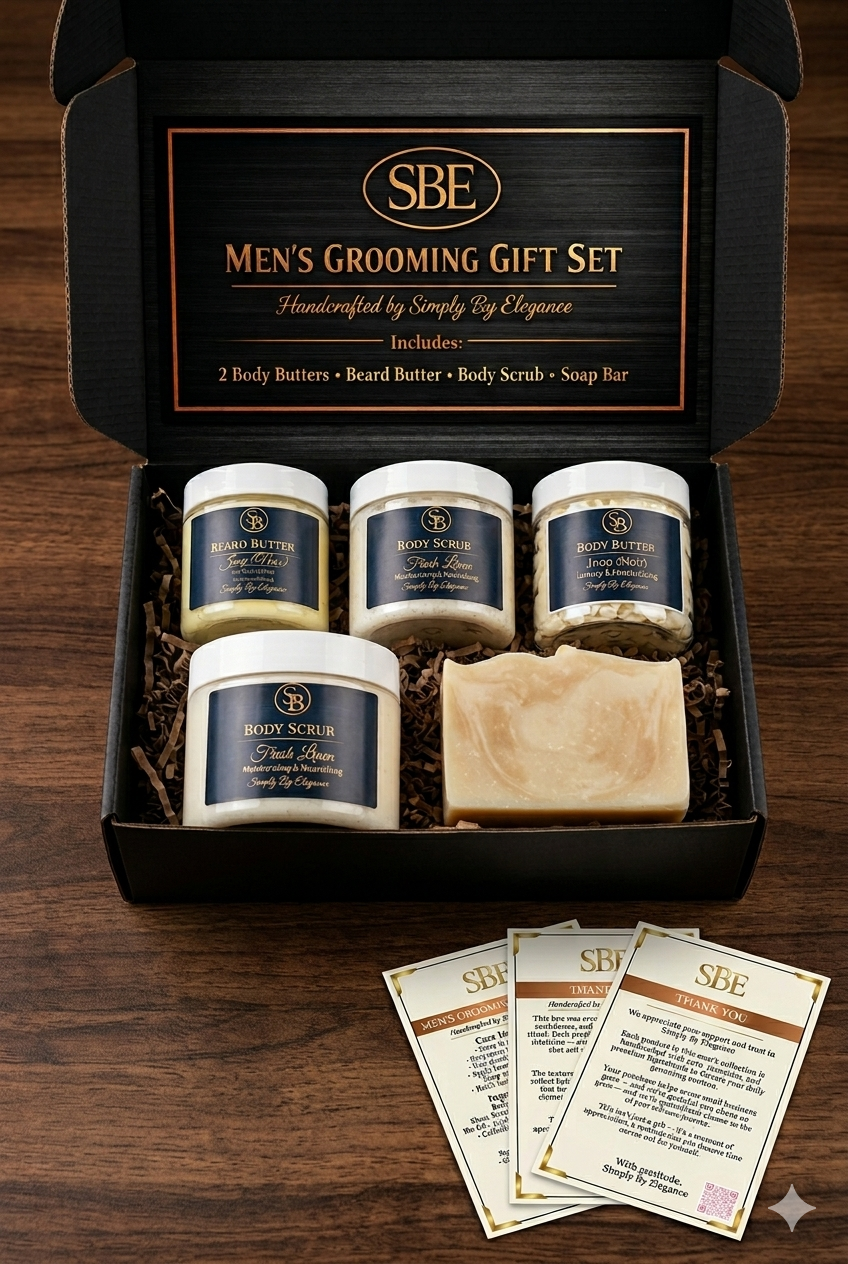Men’s Grooming Gift Set – Luxury Handcrafted Body & Beard Collection | Simply By Elegance