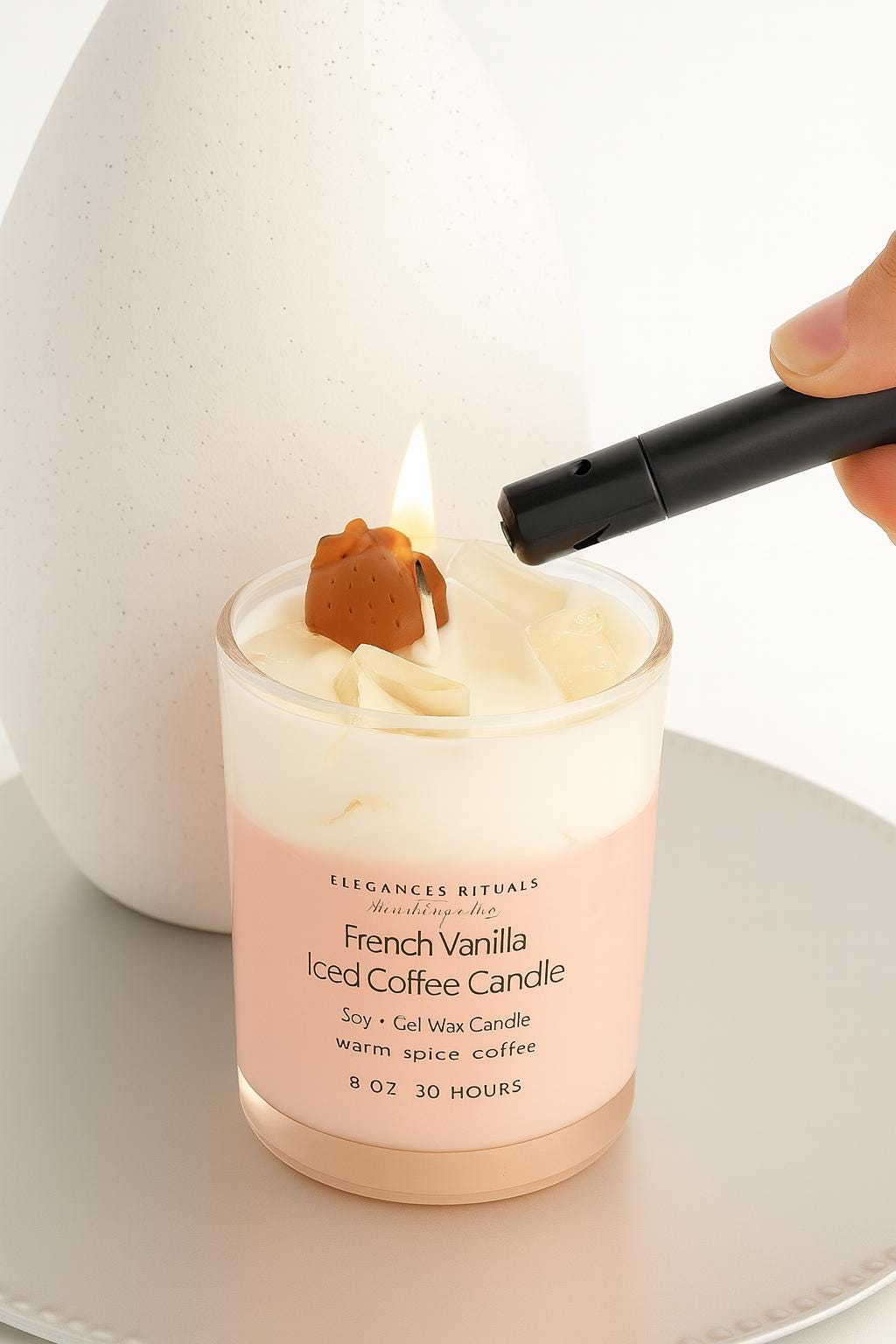 Strawberry French Vanilla Iced Coffee | 8oz Candle