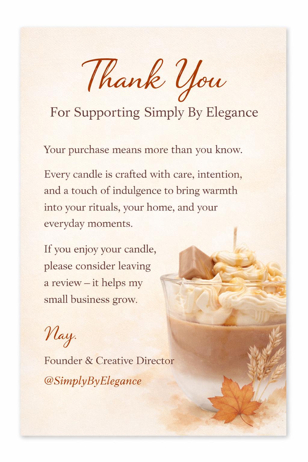 Caramel Clouds Candle – Caramel Latte Cafe Mocha Scent, 15oz Cozy Café Candle