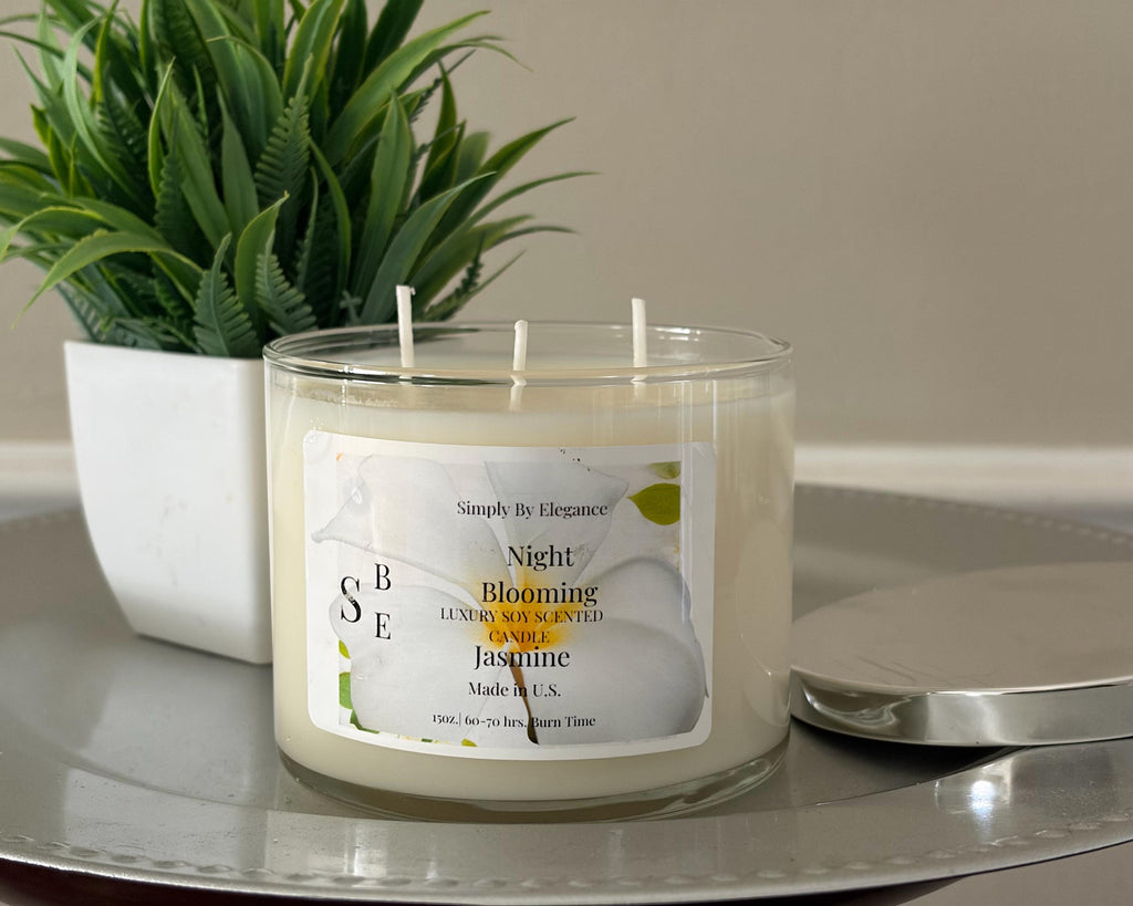 Night Blooming Jasmine– Triple Wick  15oz Luxury Soy Candle