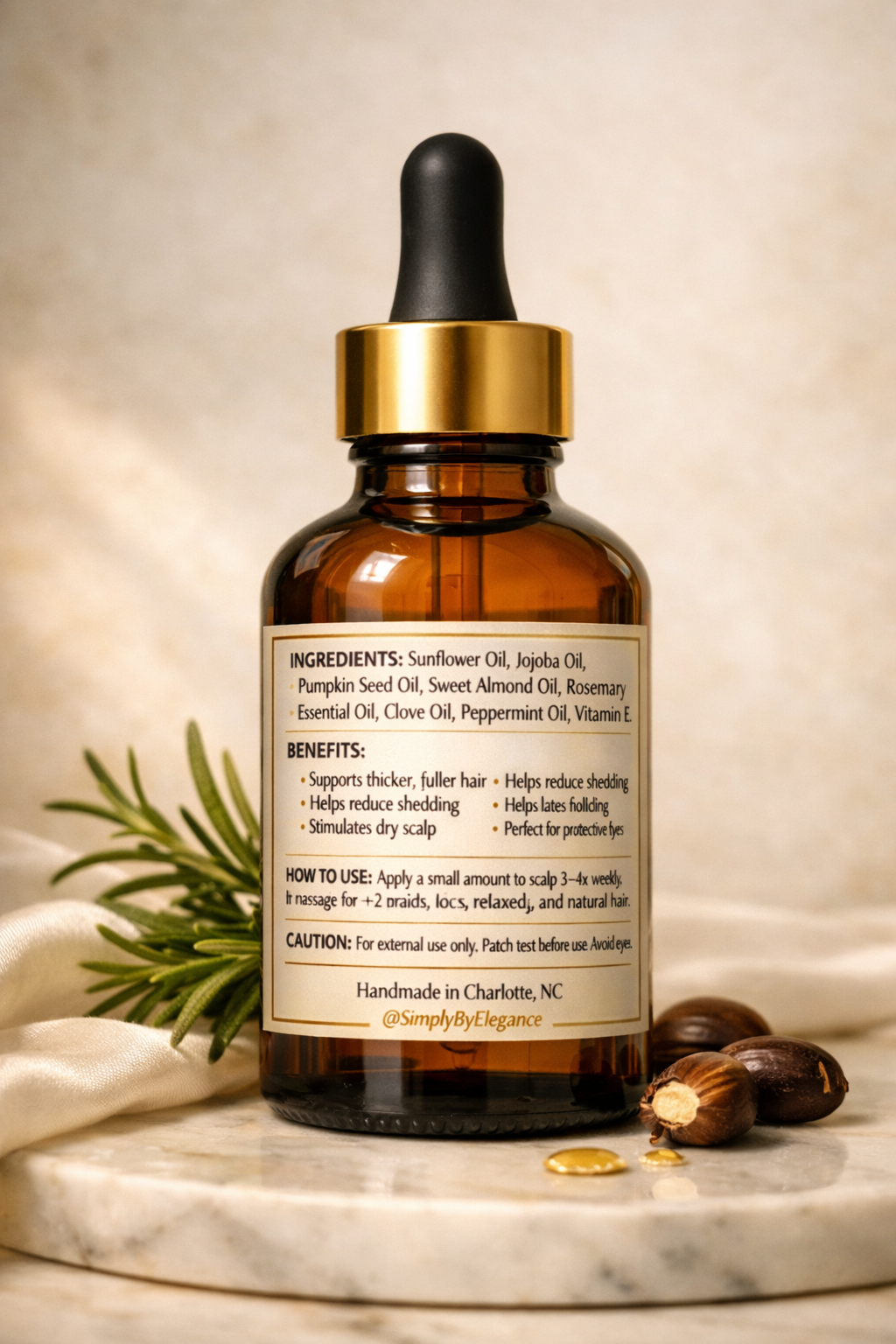 Growth & Thickness Hair Oil — Herbal‑Infused | Strengthening | Anti‑Shedding