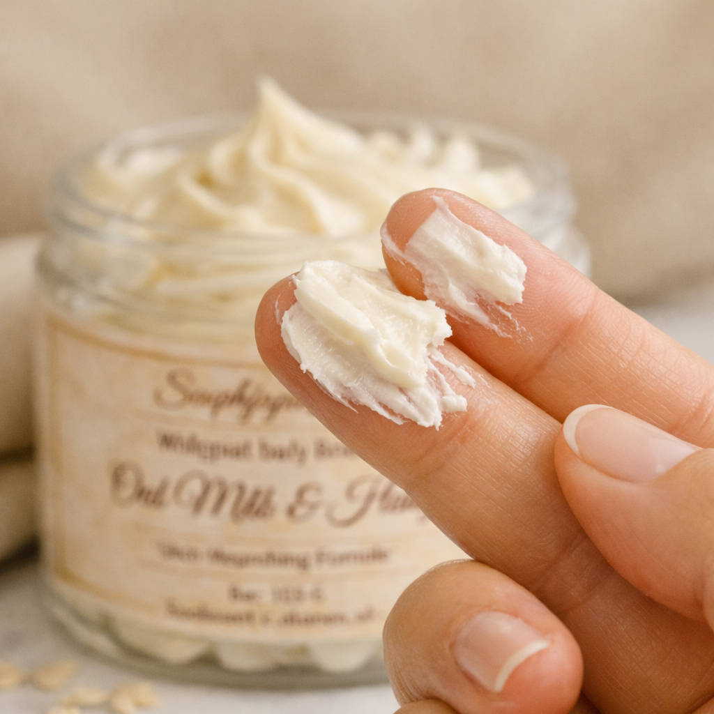 Whipped Body Butter – Oat Milk & Honey (8 oz Skin‑Nourishing Formula)