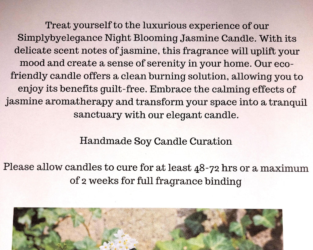 Night Blooming Jasmine– Triple Wick  15oz Luxury Soy Candle