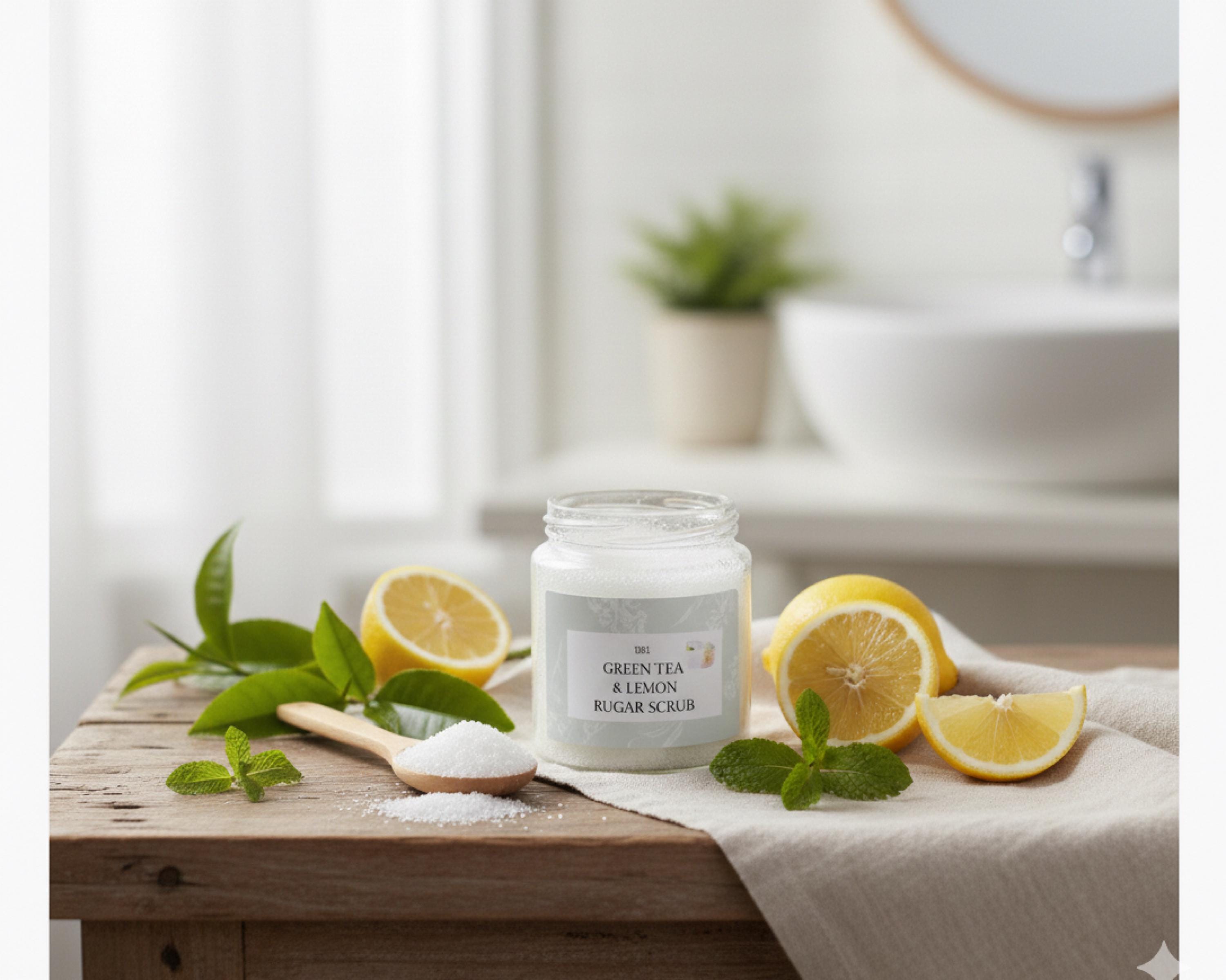 Green Tea Lemon Sugar Scrub