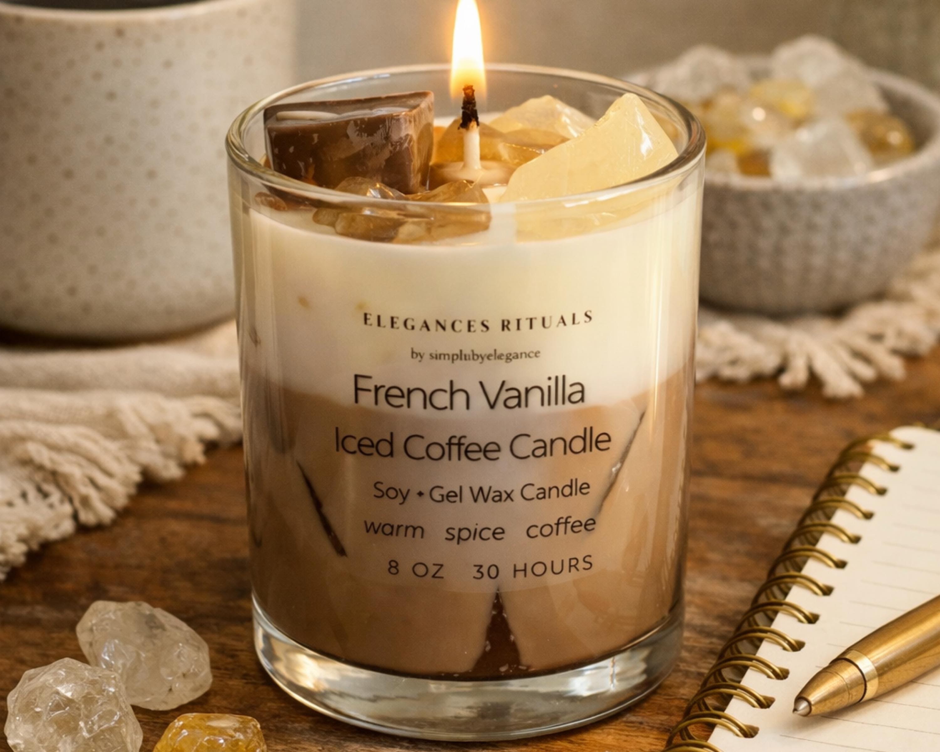 French Vanilla Iced Coffee 8 oz Candle