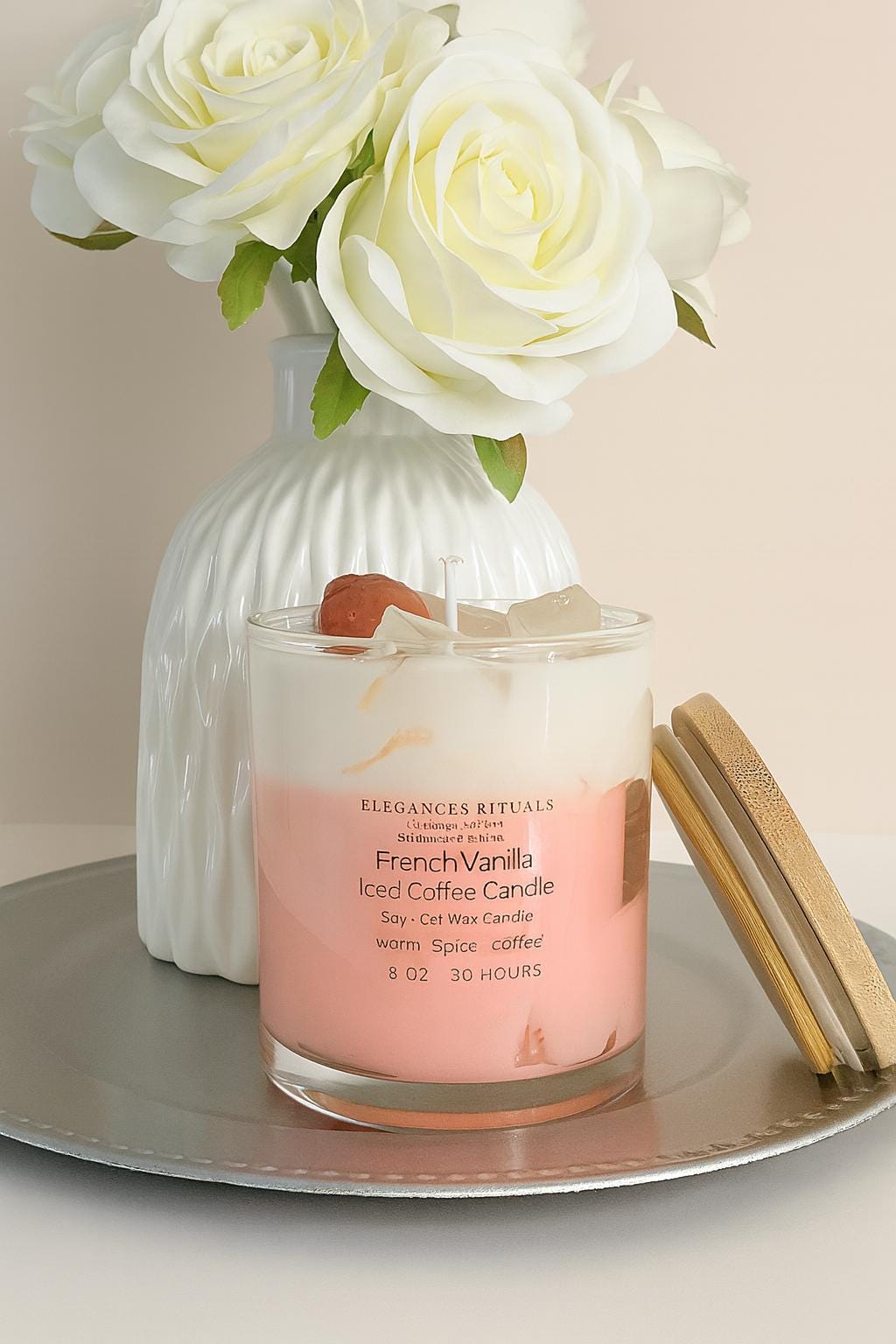 Strawberry French Vanilla Iced Coffee | 8oz Candle