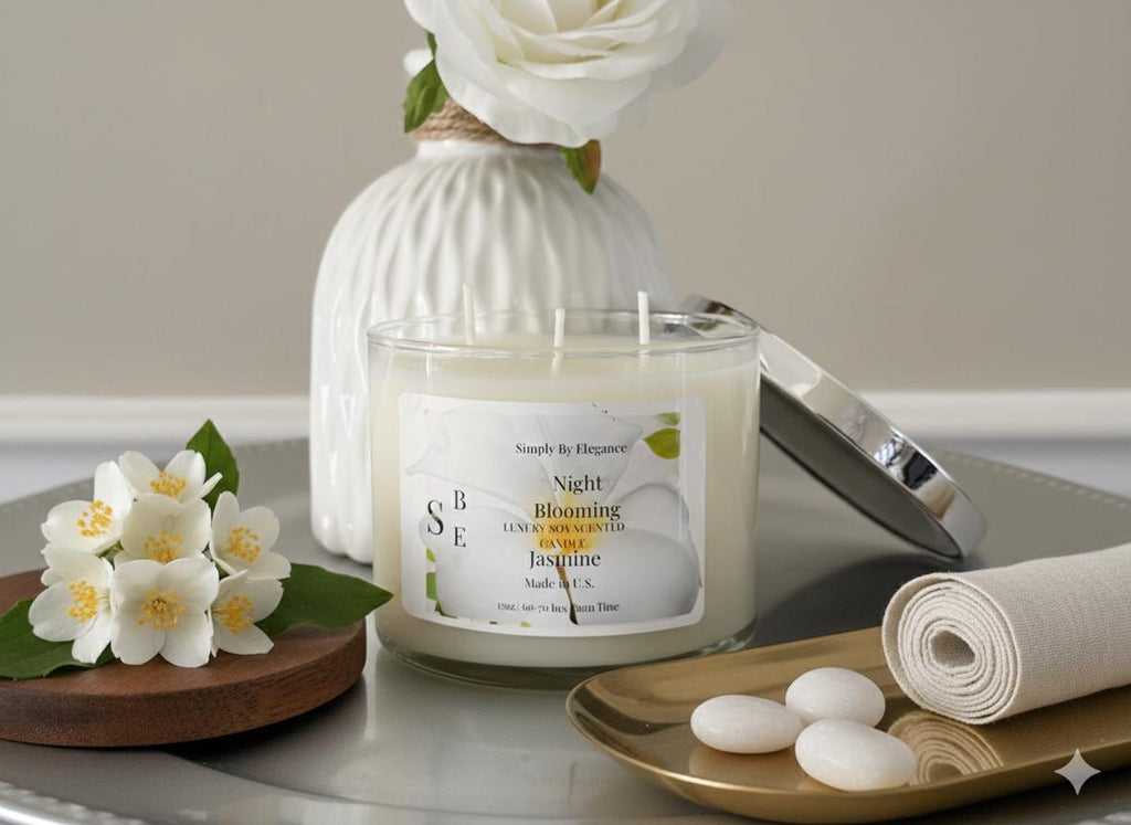 Night Blooming Jasmine Soy Candle • Sage Smudge Kit