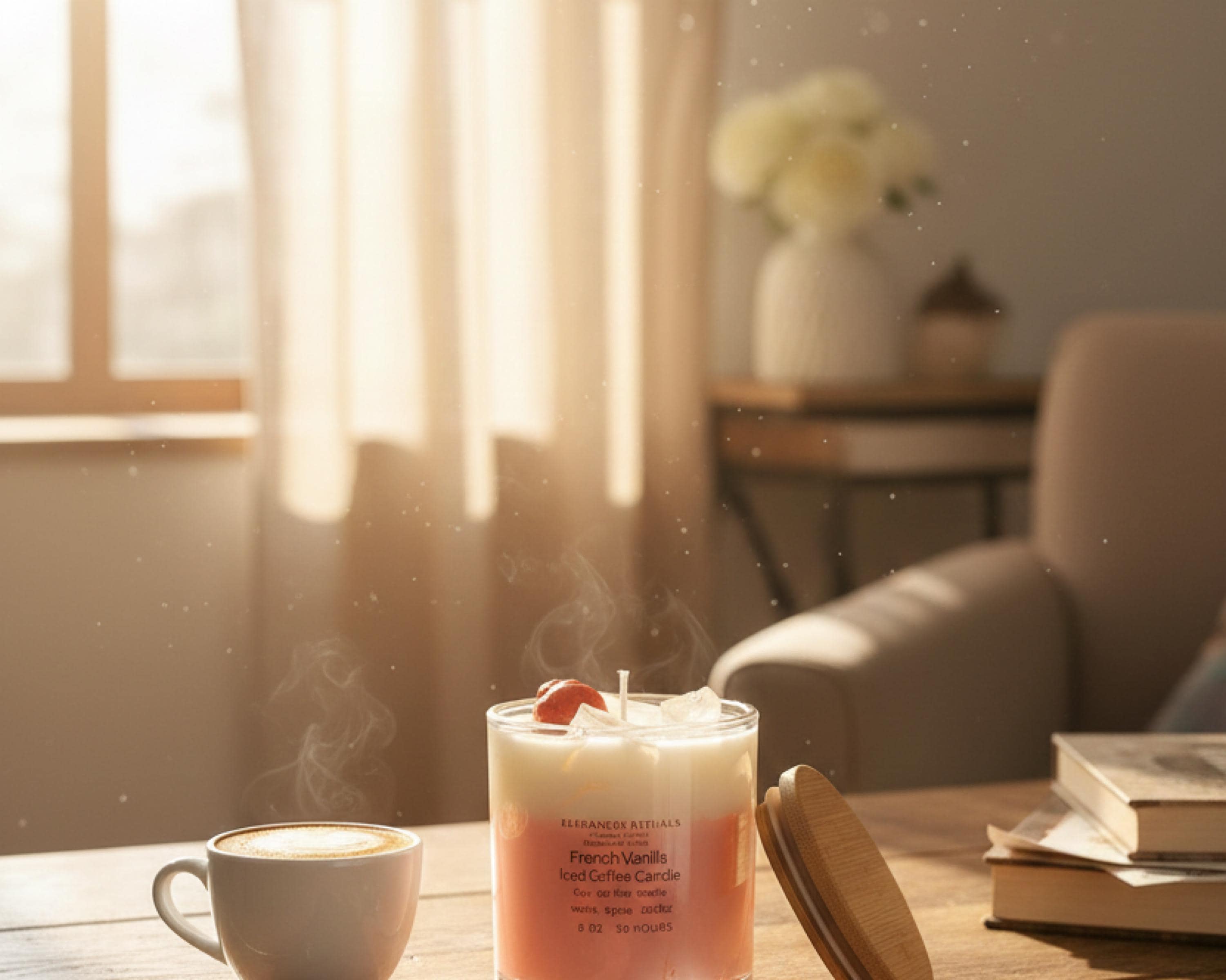 Strawberry French Vanilla Iced Coffee | 8oz Candle